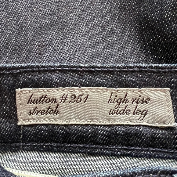Citizens of Humanity, Hutton # 251 stretch hi-rise wide leg darker wash size 28. - Picture 5 of 13